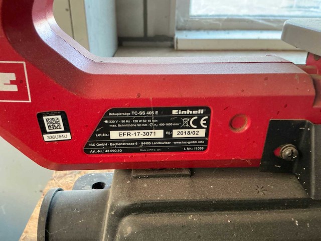 2018 einhell tc-ss 405 e figuurzaagmachine - afbeelding 4 van  5