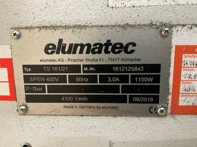 2018 elumatec ts161/21 cirkelzaagmachine opstelling metaal - afbeelding 2 van  12