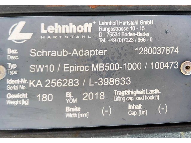 2018 epiroc mb 500-1000-lh hydraulische sloophamer - afbeelding 8 van  8