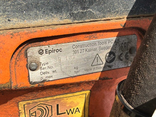 2018 epiroc sb102 hydraulische breekhamer - afbeelding 6 van  6