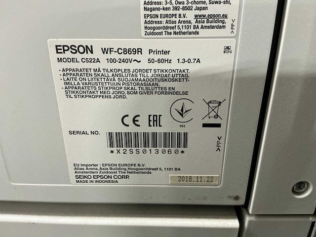 2018 epson workforce pro wf-c869r multifunctional - afbeelding 6 van  6