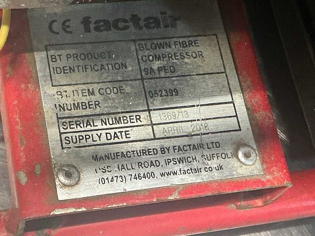 2018 factair blow fibre compressor luchtcompressor - afbeelding 8 van  8