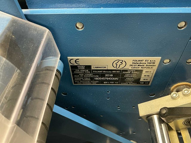 2018 foliant mercury 400 ng laminator - afbeelding 6 van  14