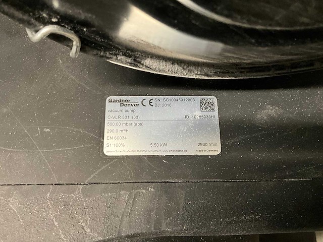 2018 gardner denver c-vlr 301 vacuümpomp - afbeelding 2 van  2