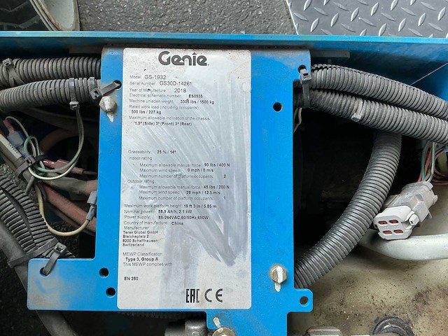 2018 genie gs-1932 schaarhoogwerker - afbeelding 19 van  28