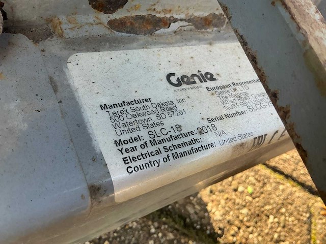 2018 genie slc18 kanaallift - afbeelding 6 van  7
