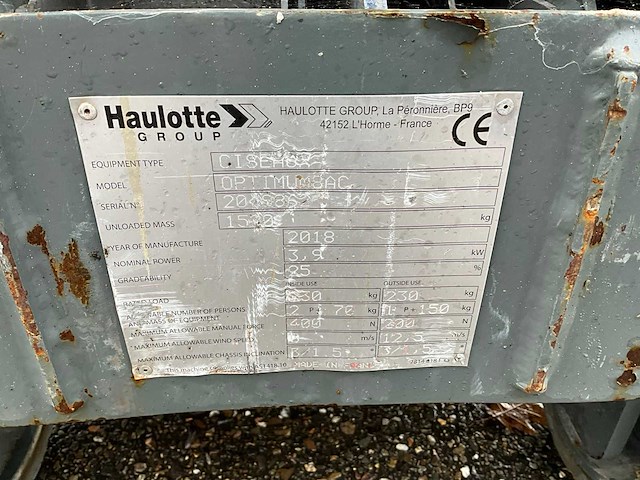 2018 haulotte optimum 8 schaarhoogwerker - afbeelding 10 van  18