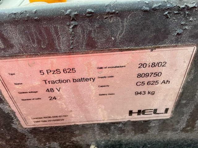 2018 heli efg216kn vorkheftruck - afbeelding 10 van  27