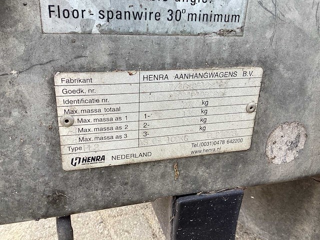 2018 henra pl27c/sl plateauwagen - afbeelding 10 van  11
