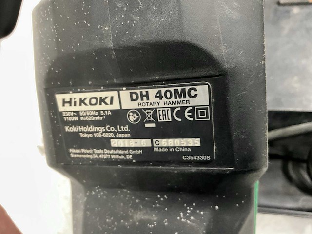 2018 hikoki dh 40 mc boorhamer - afbeelding 3 van  4