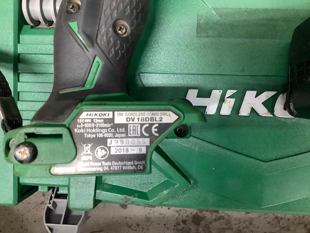 2018 hikoki dv 18dbl2 boormachine - afbeelding 6 van  6