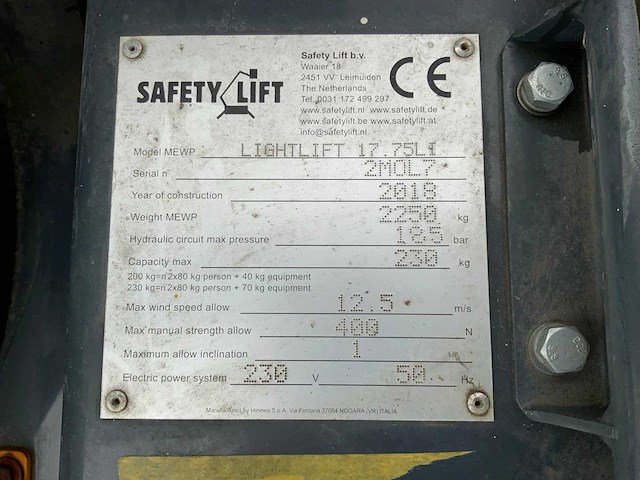 2018 hinowa lightlift 17.75li performance iiis spinhoogwerker - afbeelding 19 van  28