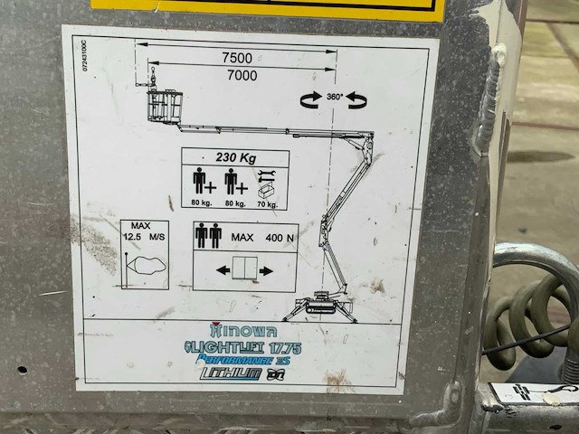 2018 hinowa lightlift 17.75li performance iiis spinhoogwerker - afbeelding 20 van  28