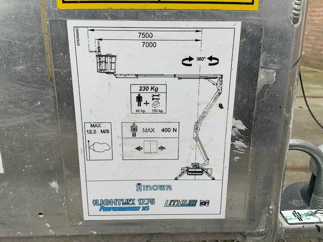 2018 hinowa lightlift 17:75li performance iiis spinhoogwerker - afbeelding 15 van  24