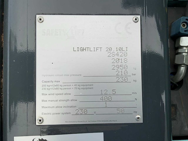 2018 hinowa lightlift 20.10li performance iiis spinhoogwerker - afbeelding 14 van  23