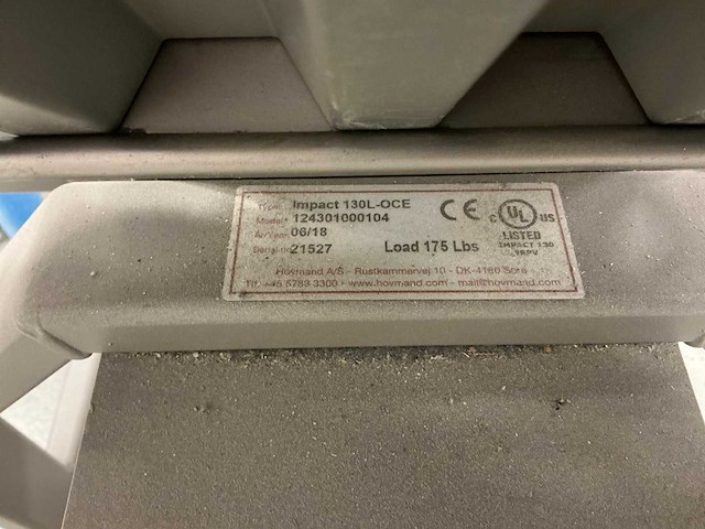 2018 hovmand impact 130l-oce materiaallift - afbeelding 7 van  7
