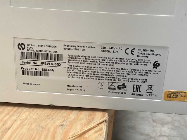 2018 hp color laserjet enterprise mfp m577 digitale kleurenprinter - afbeelding 8 van  8