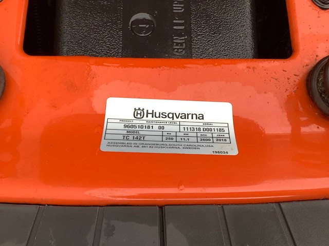 2018 husqvarna tc 142t zitmaaier - afbeelding 5 van  7
