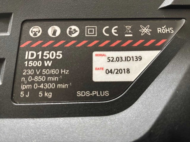 2018 interdiamant id1505 boorhamer - afbeelding 5 van  6