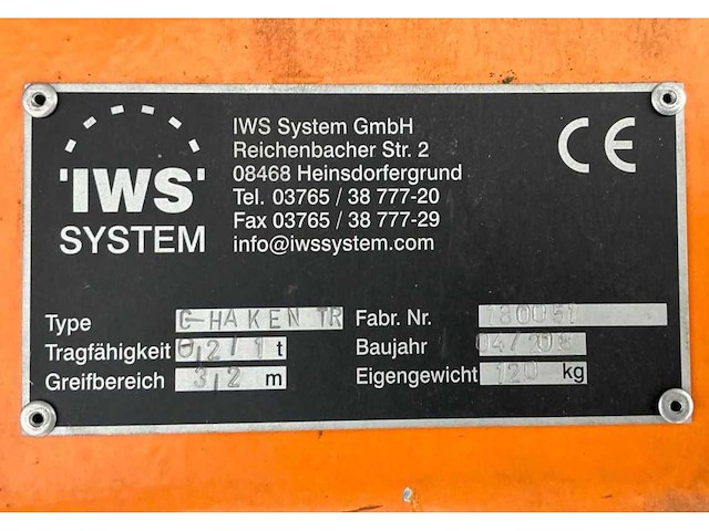 2018 iws system c haken tr hijstraverse - afbeelding 3 van  3