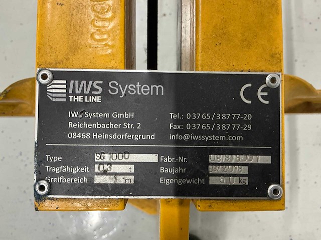 2018 iws system sg1000 steenklem - afbeelding 4 van  5