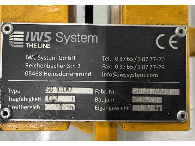 2018 iws system sg1000 steenklem - afbeelding 5 van  5