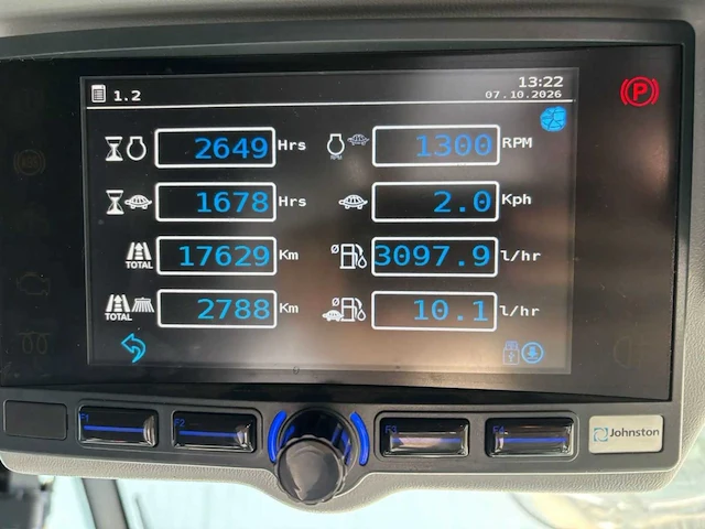 2018 johnston c401 cx straatveegmachine – 2.649 uur – euro 6 – 80 km/u – 4ws – 3 borstels - afbeelding 8 van  33