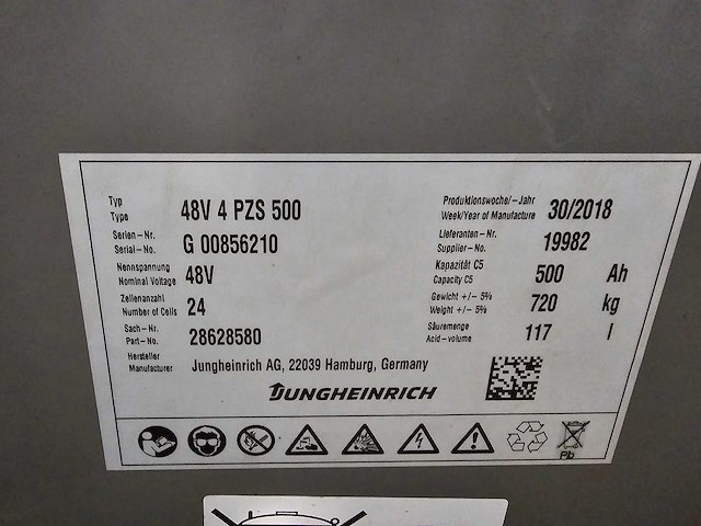 2018 jung heinrich efg 213 vorkheftruck - afbeelding 23 van  24