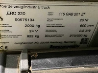 2018 jungheinrich erd 220 2000kg stapelaar - afbeelding 2 van  10
