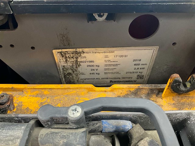 2018 jungheinrich ere 225 elektrische palletwagen - afbeelding 4 van  12