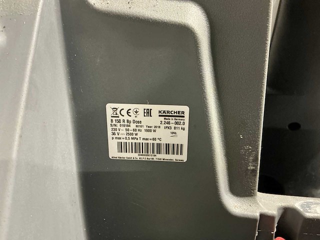 2018 karcher b150 r zelfrijdende schrob/zuigmachine - afbeelding 9 van  21
