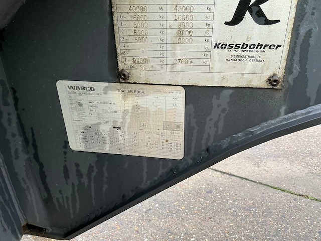 2018 kassbohrer multicont containerchassis oplegger - afbeelding 22 van  34