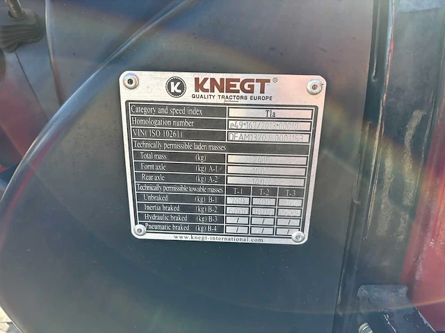 2018 knegt 504g3 4wd tractor met stoll fc 550 p voorlader, vorken en grondbak - afbeelding 37 van  47