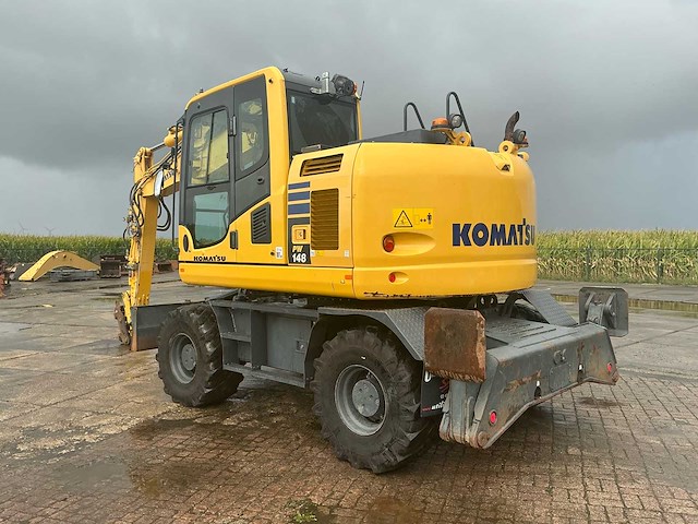 2018 komatsu pw148-10 banden graafmachine - afbeelding 23 van  40
