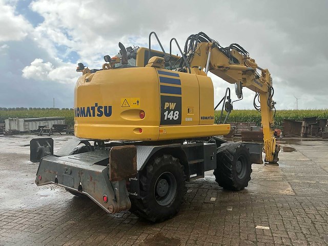 2018 komatsu pw148-10 banden graafmachine - afbeelding 36 van  40