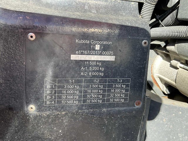 2018 kubota m6121 vierwielaangedreven landbouwtractor - afbeelding 20 van  21