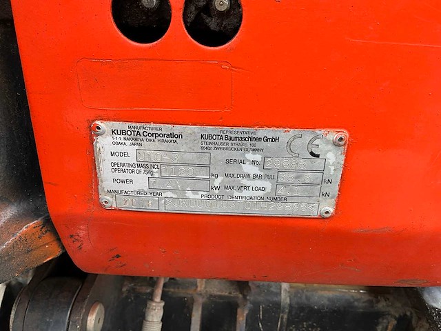 2018 kubota u10-3 minigraafmachine - afbeelding 28 van  35