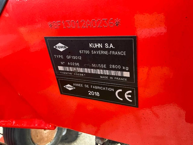 2018 kuhn gf 13012 digidrive cirkelschudder - afbeelding 6 van  14