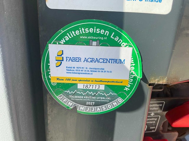 2018 kverneland ixter a12 veldspuit met fronttank - afbeelding 29 van  33