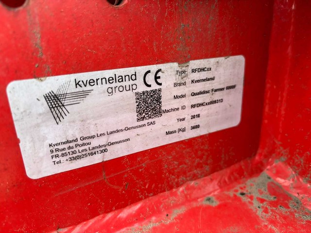 2018 kverneland qualidisc farmer 6000f - cultivator - afbeelding 28 van  28