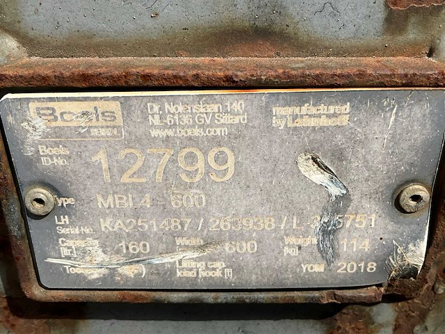 2018 lehnhoff mbl 4-600 graafbak cw10 - afbeelding 8 van  8