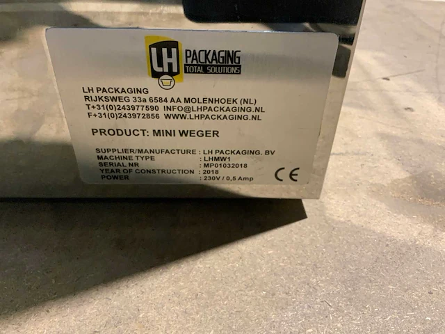 2018 lh lhmw1 mini weger vulmachine - afbeelding 4 van  4
