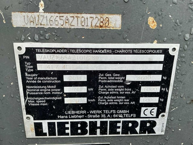 2018 liebherr t 41-7 - volrubber banden - afbeelding 30 van  36