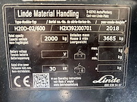2018 linde h20d-02/600 vorkheftruck - afbeelding 14 van  15