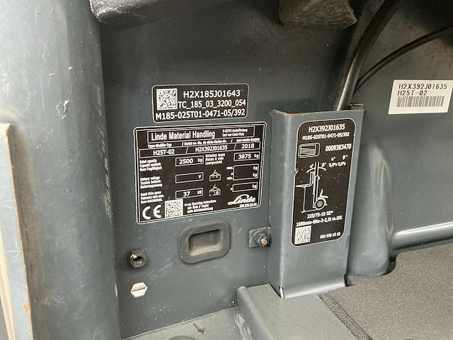 2018 linde h25 vorkheftruck - afbeelding 2 van  16