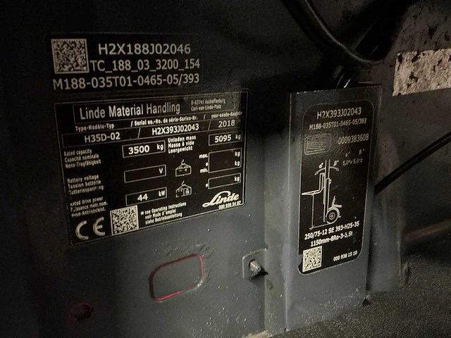2018 linde h35d-02 vorkheftruck - afbeelding 3 van  11