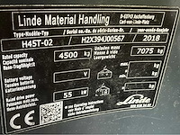 2018 linde h45t-02 4500kg lepelversteller vorkheftruck - afbeelding 14 van  21