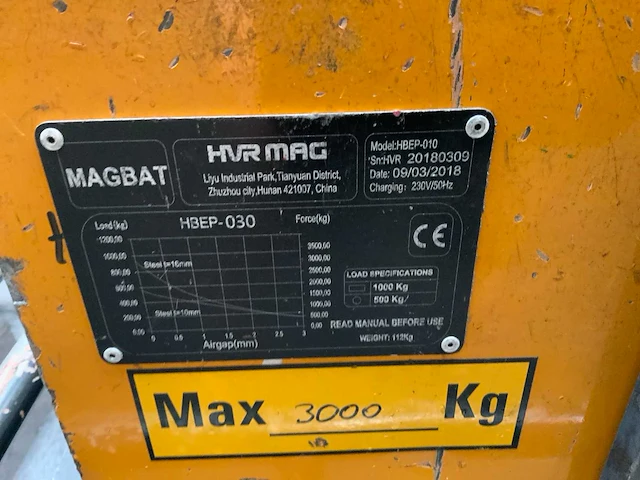 2018 magbat hbep-030 electro hefmagneet - afbeelding 5 van  6