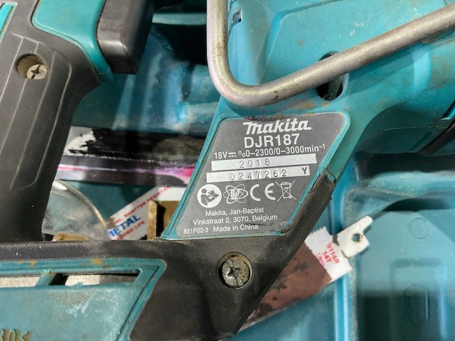 2018 makita djr187 reciprozaag - afbeelding 2 van  3