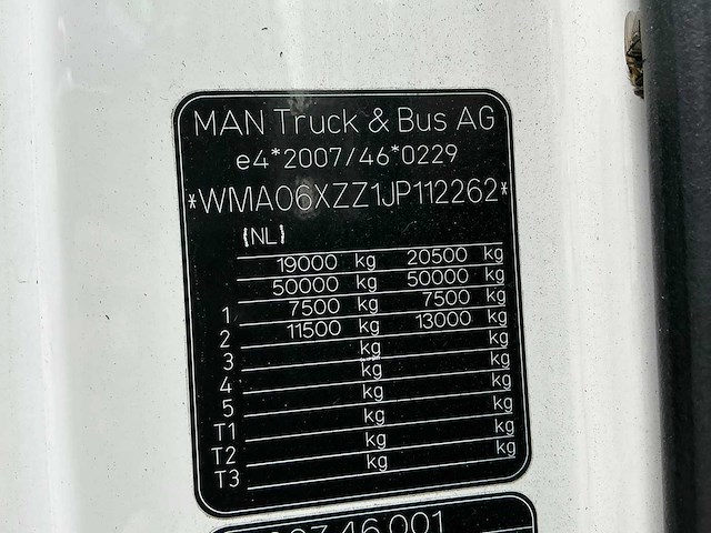 2018 man tgx 18.460 opleggertrekker - afbeelding 35 van  42